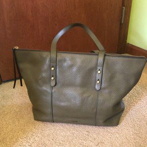 Fossil Tote Bag - Olive Green Pebble Leather